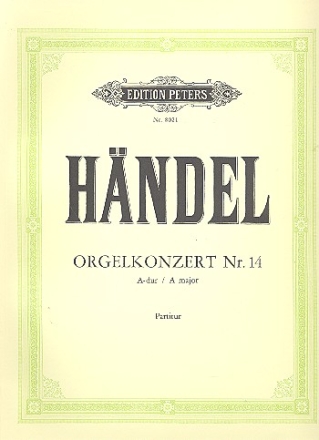 Konzert Nr.14 A-Dur fr Orgel und Orchester Partitur