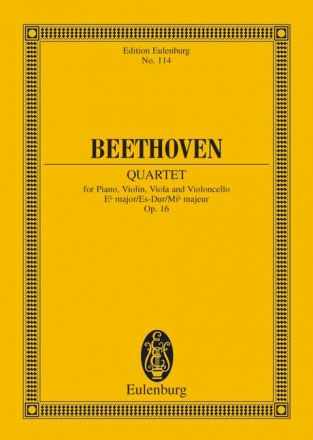 Quartett Es-Dur op.16 fr Klavier und Streichtrio  Studienpartitur