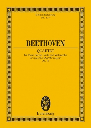 Quartett Es-Dur op.16 fr Klavier und Streichtrio  Studienpartitur
