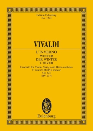 Konzert f-Moll op.8,4 fr Violine und Orchester Studienpartitur