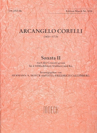 Sonate Nr.2 nach den Concerti grossi fr 2 Altblockflten und Klavier