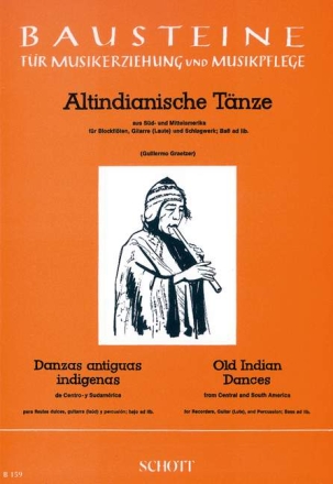 Altindianische Tnze fr Blockflten (SATB), Gitarre und Schlagwerk, Bass ad libitum Spielpartitur