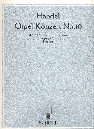 Konzert d-Moll Nr.10 op.7,4 fr Orgel und Orchester Partitur (= Cembalo)