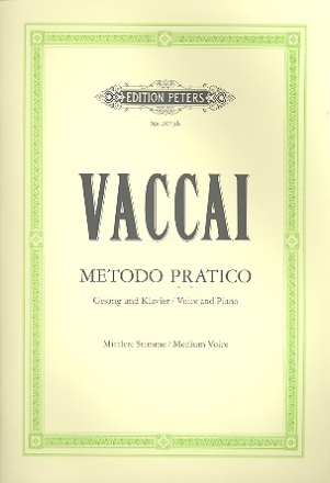 Metodo pratico di canto italiano fr mittlere Stimme Gesangsstudien