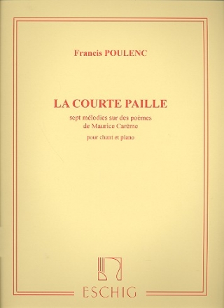 La courte paille pour voix et piano (fr)