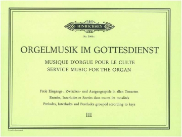 Orgelmusik im Gottesdienst Band 3 fr Orgel