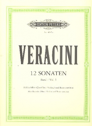 12 Sonaten Band 1 (Nr.1-3) fr Blockflte (Flte, Violine) und Bc