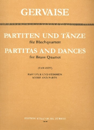 Partiten und Tnze fr Blechblserquartett Partitur und Stimmen