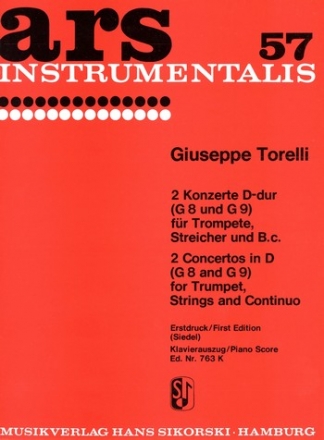 2 Konzerte D-Dur G8 und G9 fr Trompete, Streicher und Bc fr Trompete und Klavier