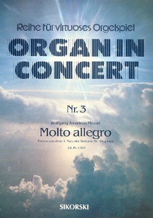 Molto allegro Thema aus dem 1 Satz. der Sinfonie Nr.40 g-Moll KV551 fr E-Orgel