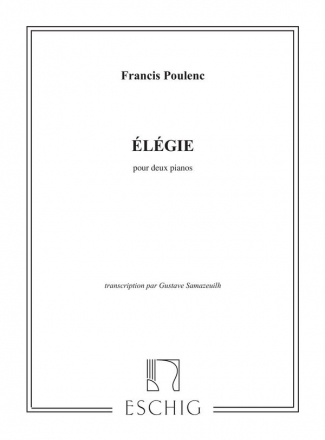 Elegie pour 2 pianos Partitur