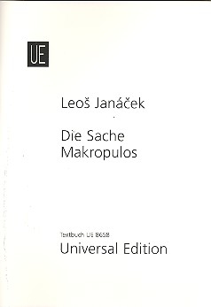 Die Sache Makropulos Libretto