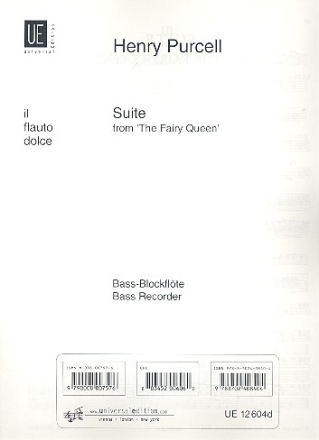 Suite The fairy Queen fr Blockfltenquartett (und Cembalo) Blockflte 4