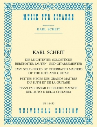 Die leichtesten Solostcke berhmter Lauten- und Gitarrenmeister fr Gitarre
