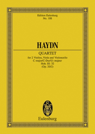 Streichquartett C-Dur op.20,2 Hob.III:32 fr Streichquartett Studienpartitur