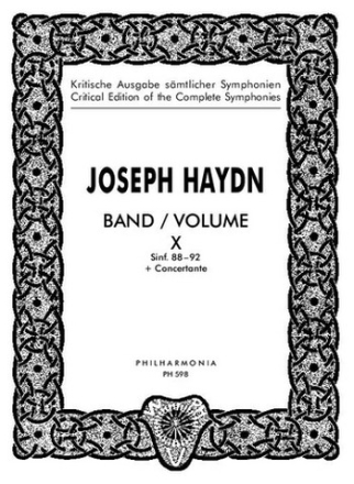 Kritische Ausgabe smtlicher Sinfonien Band 10 (Nr.88-92) Studienpartitur