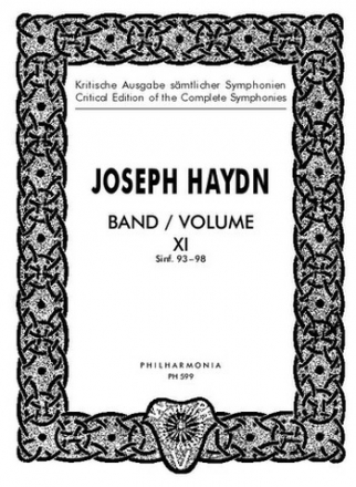 Kritische Ausgabe smtlicher Sinfonien Band 11 (Nr. 93-98)  Studienpartitur
