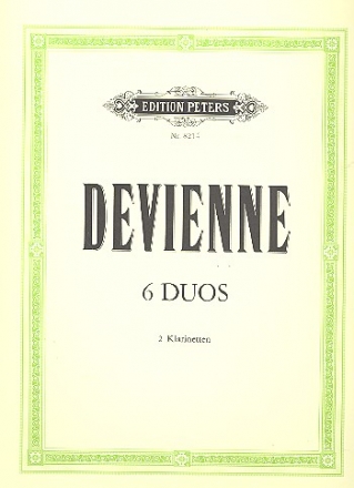 6 Duos op.74 fr 2 Klarinetten Spielpartitur