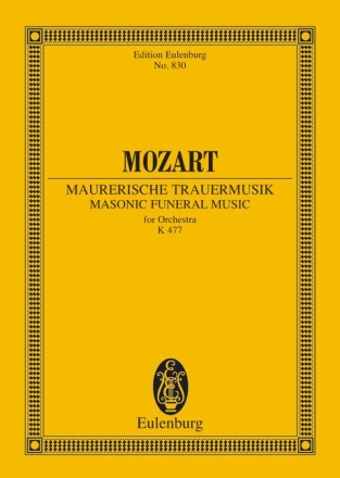 Maurerische Trauermusik c-Moll KV477 fr Orchester Studienpartitur
