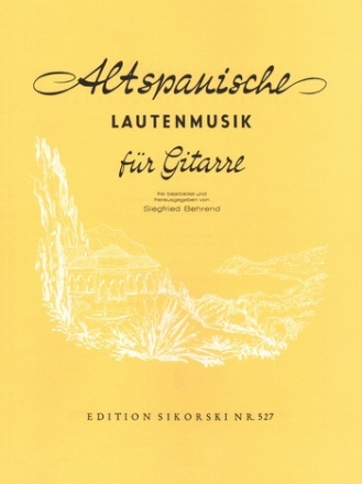 Alte europische Lautenmusik Band 5 Altspanische Lautenmusik