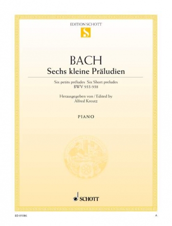 Sechs kleine Prludien BWV 933-938 fr Klavier