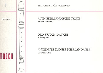 Altniederlndische Tnze um 1500  fr 4 Blockflten (SATB) Partitur