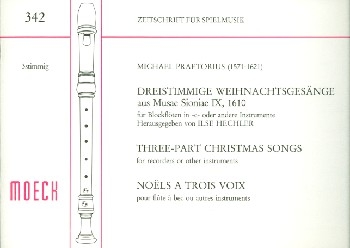 Dreistimmige Weihnachtsgesnge fr Blockflten in C oder andere Instrumente,     Partitur