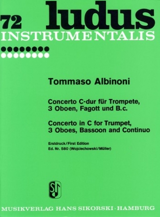 Konzert C-Dur fr Trompete, 3 Oboen, Fagott und Bc Stimmen