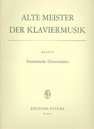 Alte Meister der Klaviermusik Band 2 Franzsische Clavecinisten