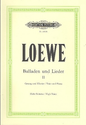 Balladen und Lieder Band 2 fr Gesang (hoch) und Klavier (dt)