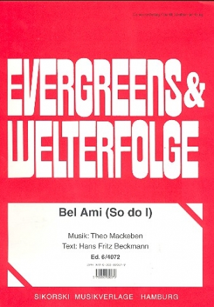Bel Ami: Einzelausgabe Gesang und Klavier