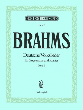 Deutsche Volkslieder Band 1 (Nr. 1-21) für hohe Singstimme (original) und Klavier