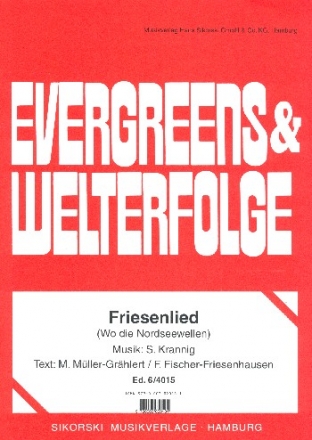 Friesenlied: fr Gesang und Klavier Einzelausgabe