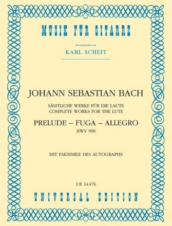 Prludium, Fuge und Allegro Es-Dur BWV998 fr Gitarre