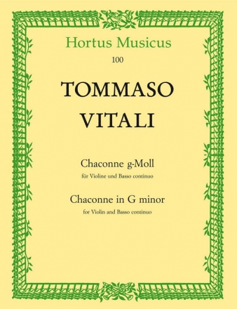 Chaconne g-Moll fr Violine und Bc Partitur und 2 Stimmen