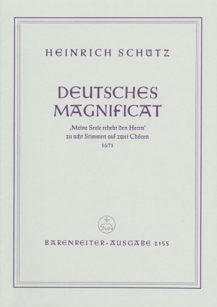 Meine Seele erebt den Herrn SWV494 Deutsches Magnificat fr Doppelchor a cappella,  Partitur (dt)