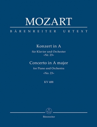 Konzert A-Dur KV488  fr Klavier und Orchester Studienpartitur