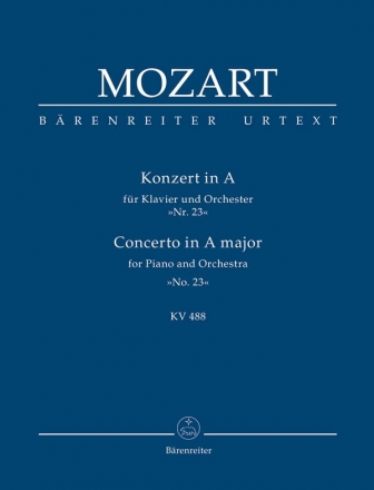 Konzert A-Dur KV488  fr Klavier und Orchester Studienpartitur