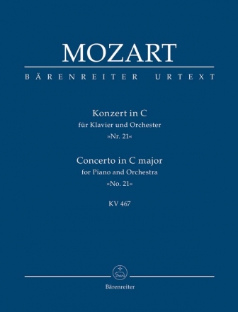 Konzert C-Dur KV467  fr Klavier und Orchester Studienpartitur