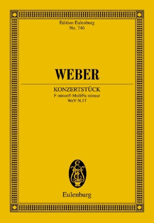 Konzertstck f-Moll op.79 WeVN17 fr Klavier und Orchester Studienpartitur