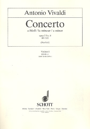 Concerto a-Moll op.3,8 RV522 fr 2 Violinen, Streicher und Orgel Violine 1