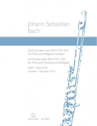6 Sonaten nach BWV525-530 Band 3 (Nr.5-6) fr Flte und Cembalo
