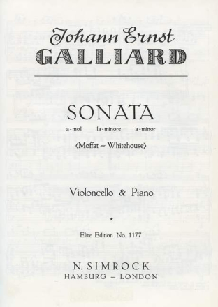Sonata a minor for cello and piano