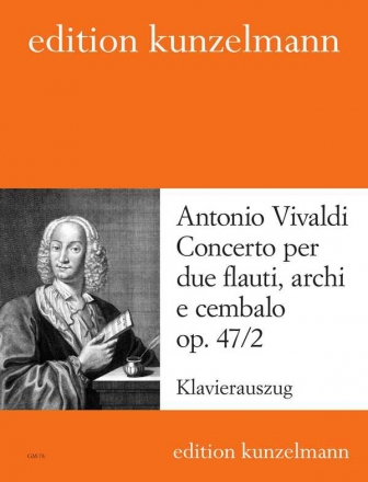 Konzert C-Dur op.47,2 fr 2 Flten, Streicher und Bc Klavierauszug
