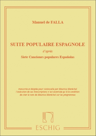 Suite populaire espagnole pour violoncelle et piano