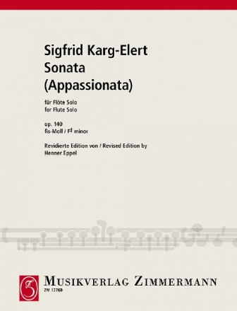 Sonata appassionata fis-Moll op.140 für Flöte solo