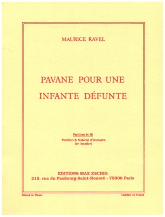 Pavane pour une infante defunte fr Orchester Studienpartitur