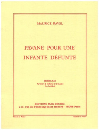 Pavane pour une infante defunte fr Orchester Studienpartitur