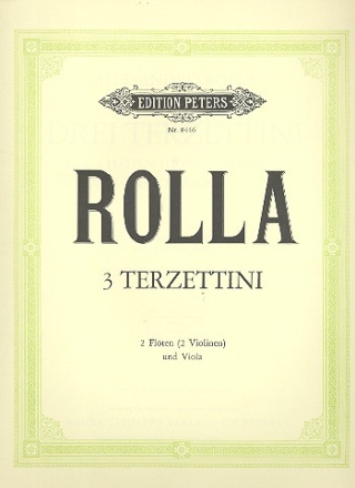 3 Terzettini fr 2 Flten (2 Violinen) und Viola Stimmen