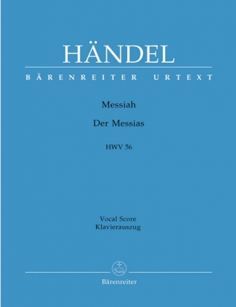 Der Messias HWV56 Oratorium für Soli, Chor und Orchester Klavierauszug (dt/en)